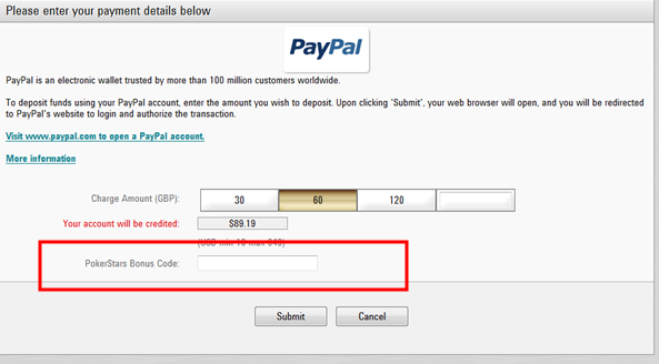 Pokerstars bonus code sign up process