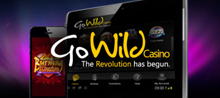 GoWild casino mobile website