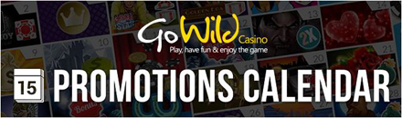 GoWild casino promo calendar