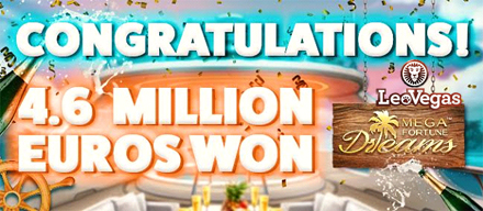 Leo Vegas casino big millionaire winner